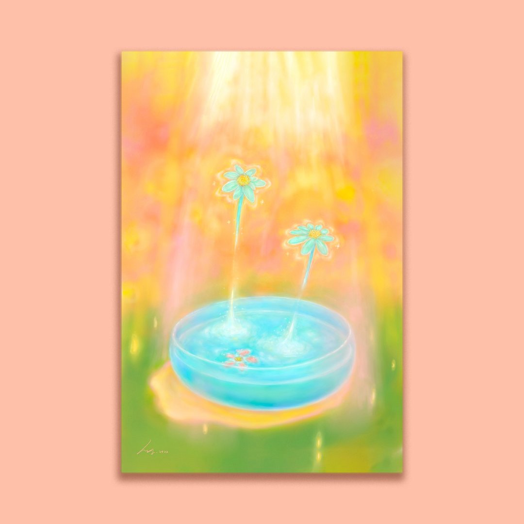 春天 的气息-挂画/画/画作/装饰画/花/植物/光/草/天空/奇幻/疗愈 - 海报/装饰画/版画 - 其他材质 多色