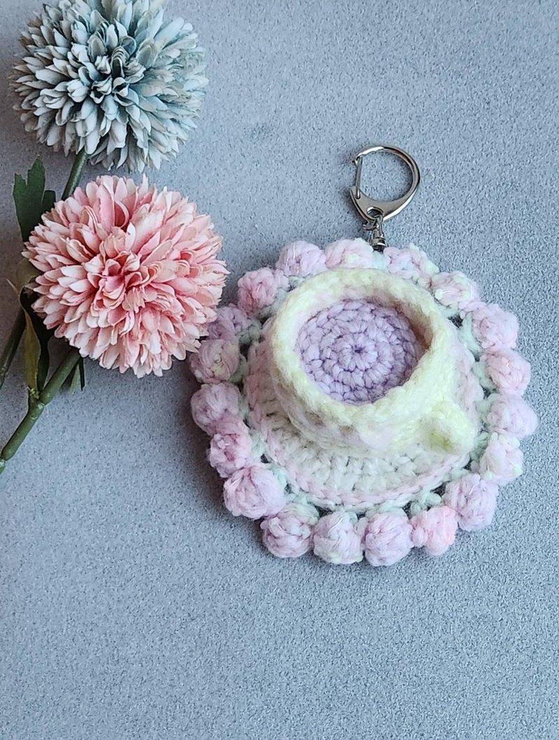 茶杯造型钥匙圈 - 钥匙链/钥匙包 - 其他人造纤维 多色