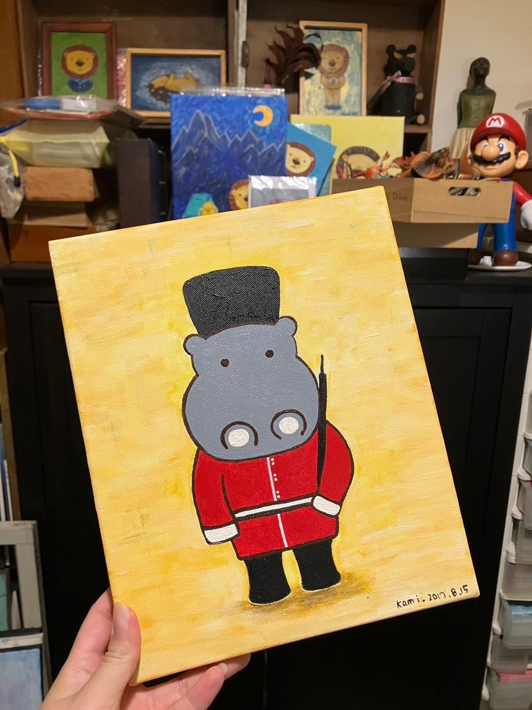 原画  ∣  河马小乐英国士兵 - 画框/相框 - 其他材质 多色
