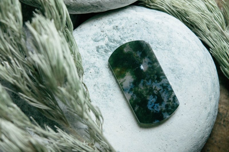 LICHEN 矿石系列-苔藓玛瑙 Moss Agate - 摆饰 - 玉石 绿色