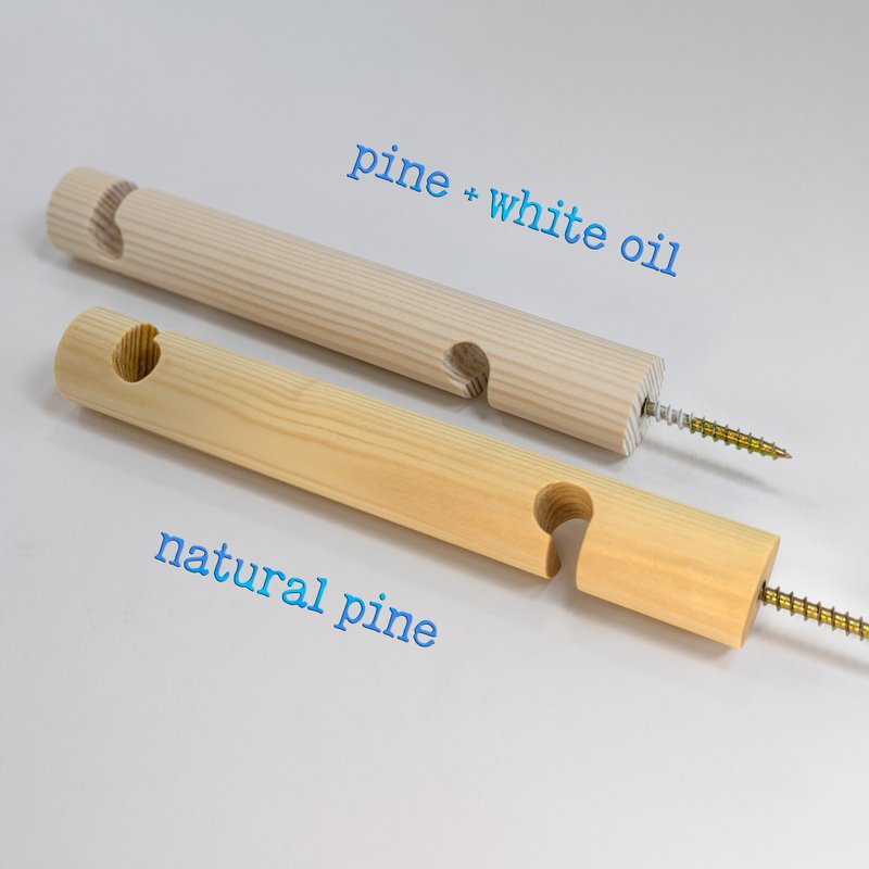 Pine wall bracket for hanging plug-In pendant and plant on wall. - 墙贴/壁贴 - 木头 