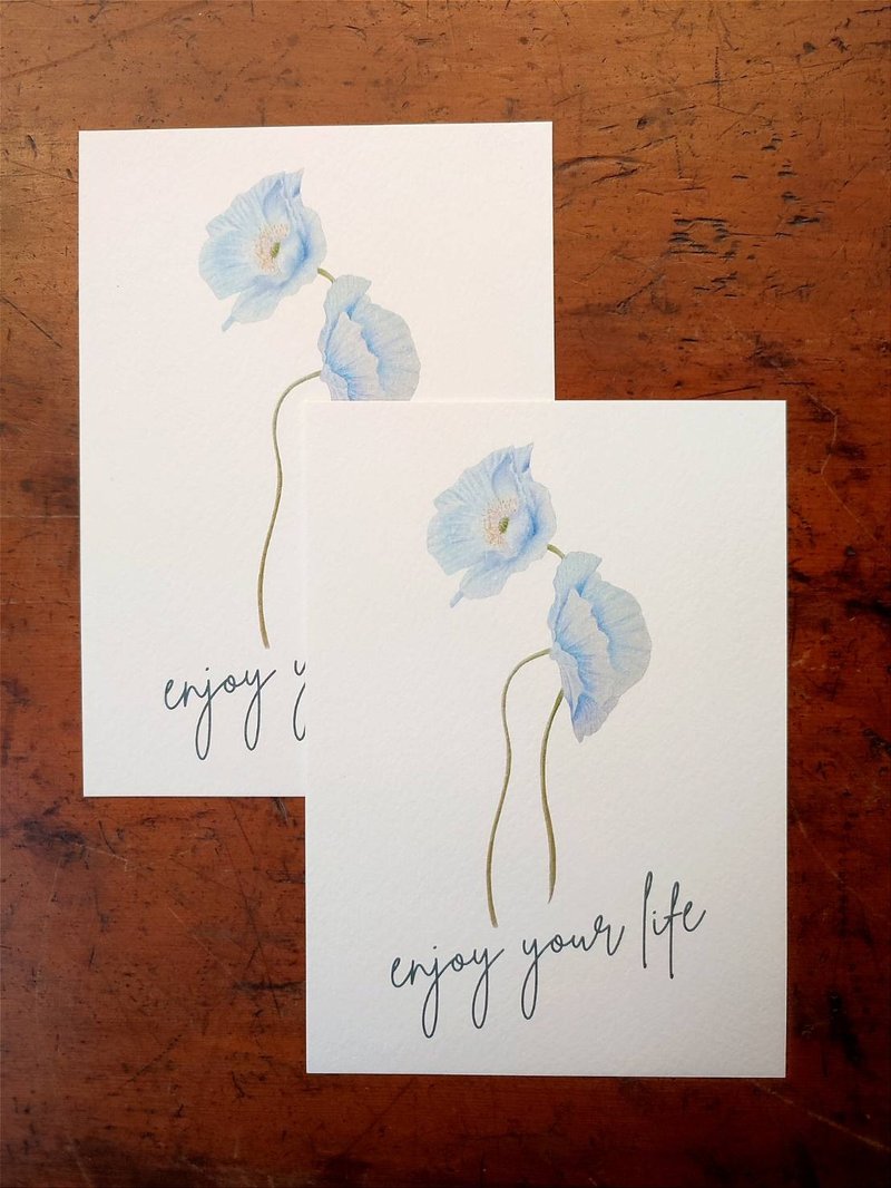 花卉插画明信片 - 卡片/明信片 - 纸 