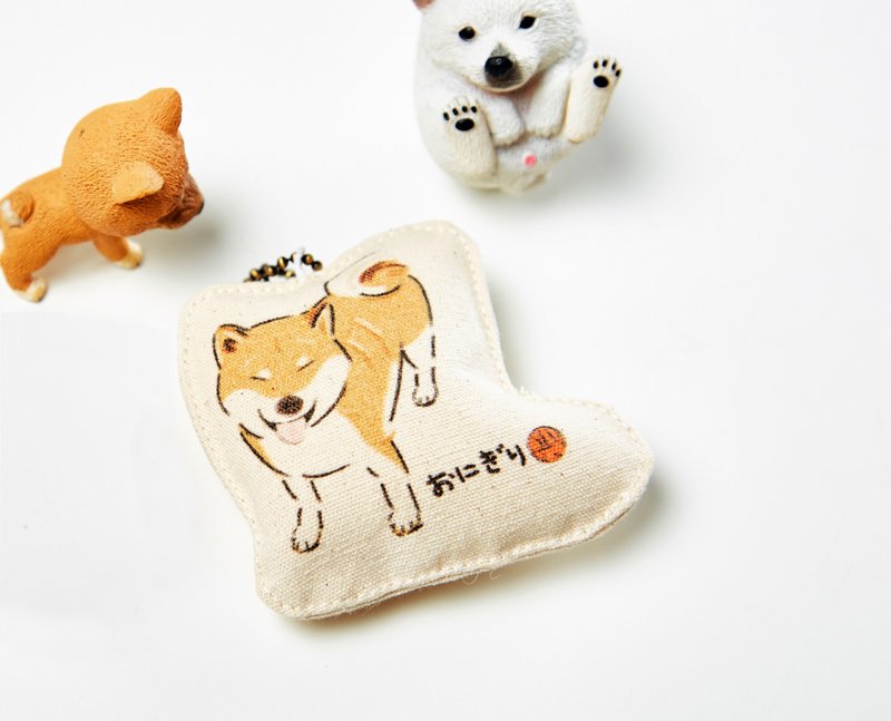 小饭团  柴柴小吊饰  柴犬吊饰  笑笑柴 [限量] - 其他 - 棉．麻 金色