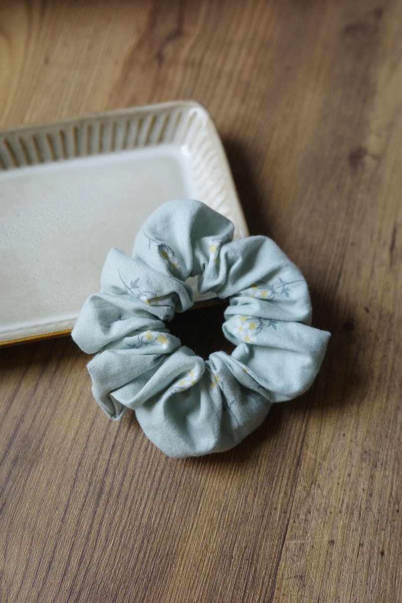 湖绿散花 -  甜甜圈发圈 大肠圈 | 海柏手作 - 发饰 - 棉．麻 