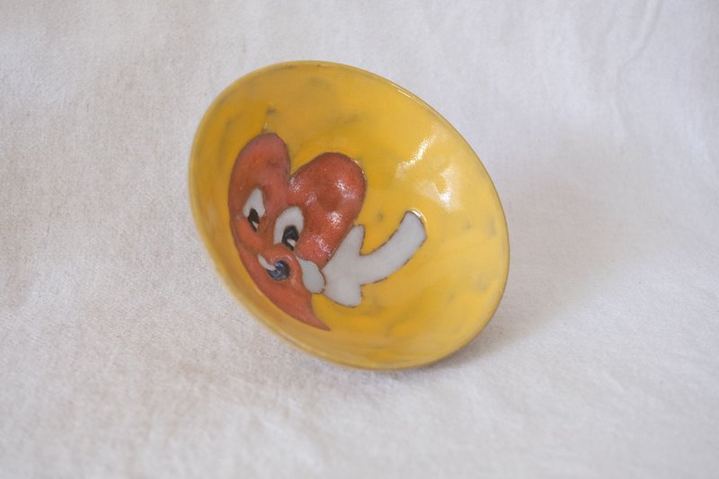 流泪的爱心靶- 手绘碗 - 碗 - 陶 