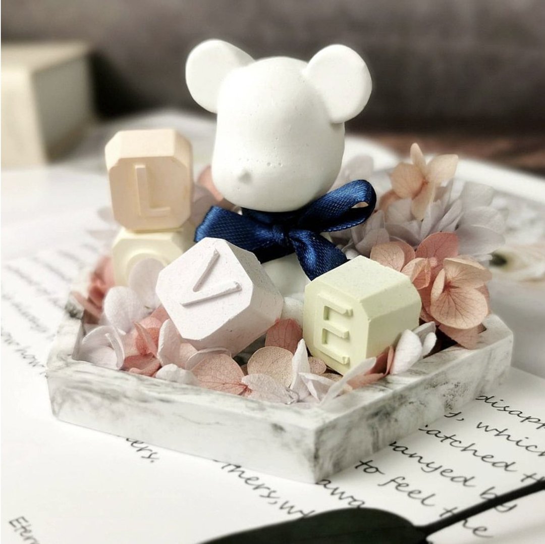 【在线】熊熊爱上妳扩香座 | 材料包 - 蜡烛/香氛 - 其他材质 