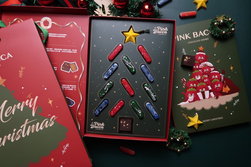 典藏圣诞巧克力礼盒。含礼盒提袋 - 巧克力 - 其他材质 咖啡色