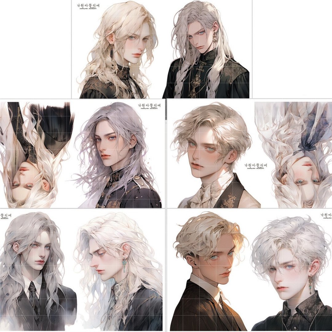 原创贴纸 人物贴纸 女孩 插画贴纸 0007 nakwon atelier - 贴纸 - 纸 