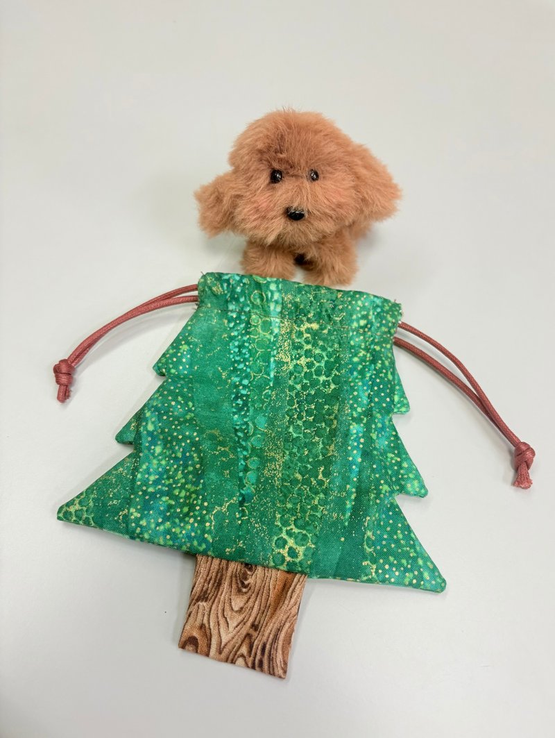 耶诞树束口袋 - 束口袋双肩包 - 棉．麻 绿色