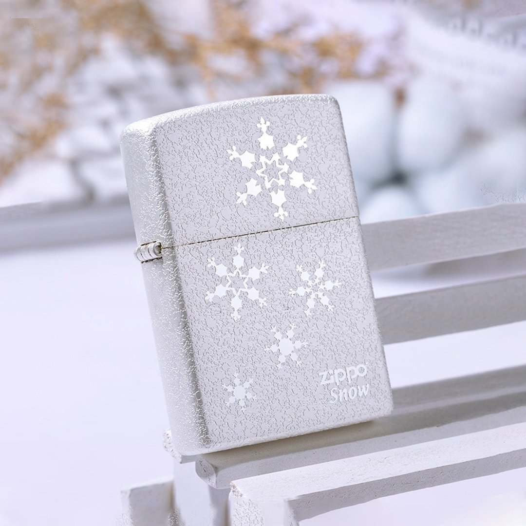 【ZIPPO官方旗舰店】 冬季恋歌-雪花纷飞防风打火机 ZA-1-5 - 其他 - 铜/黄铜 白色