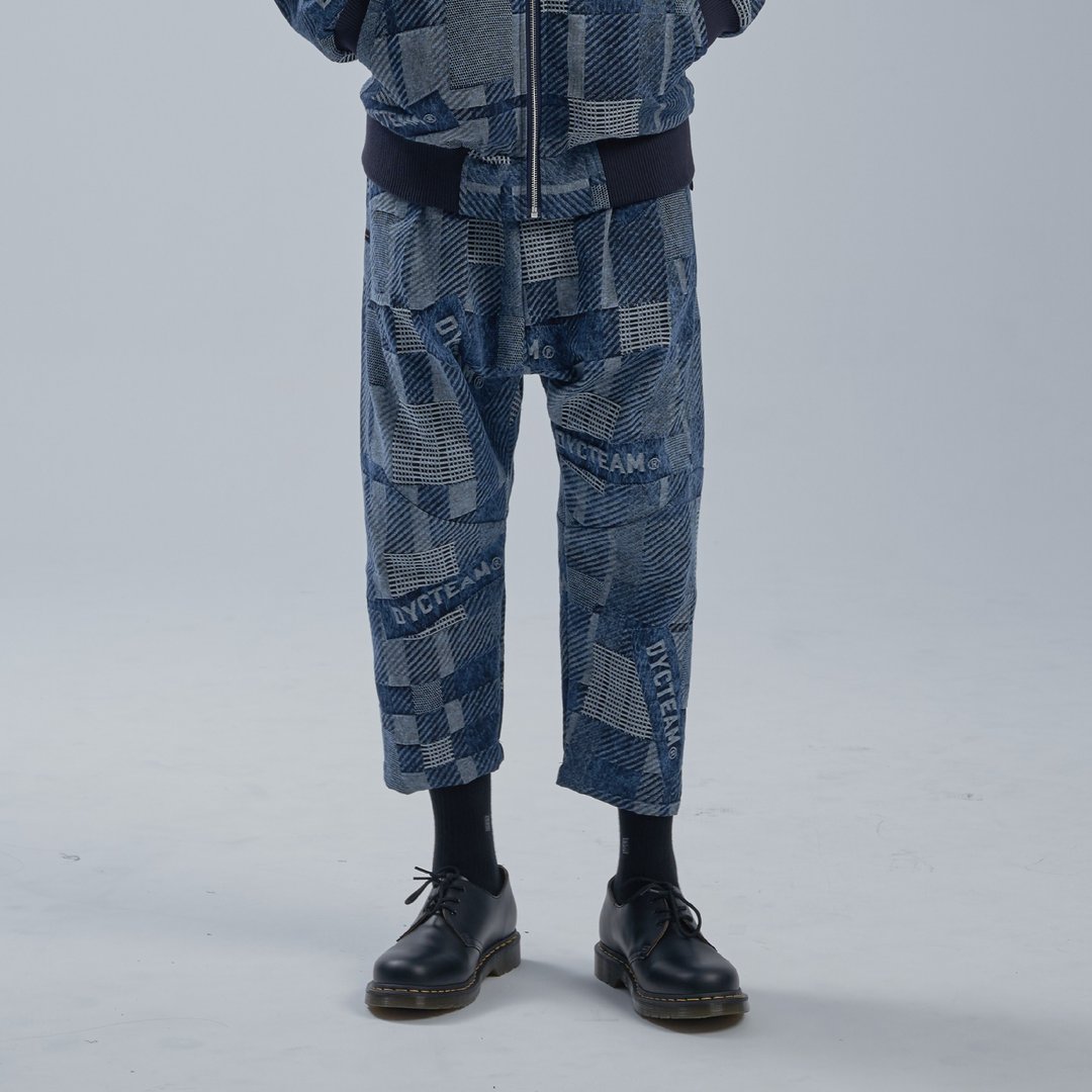DYCTEAM - SISYPHUS / Jacquard Capri Pants - 男士长裤 - 棉 蓝色