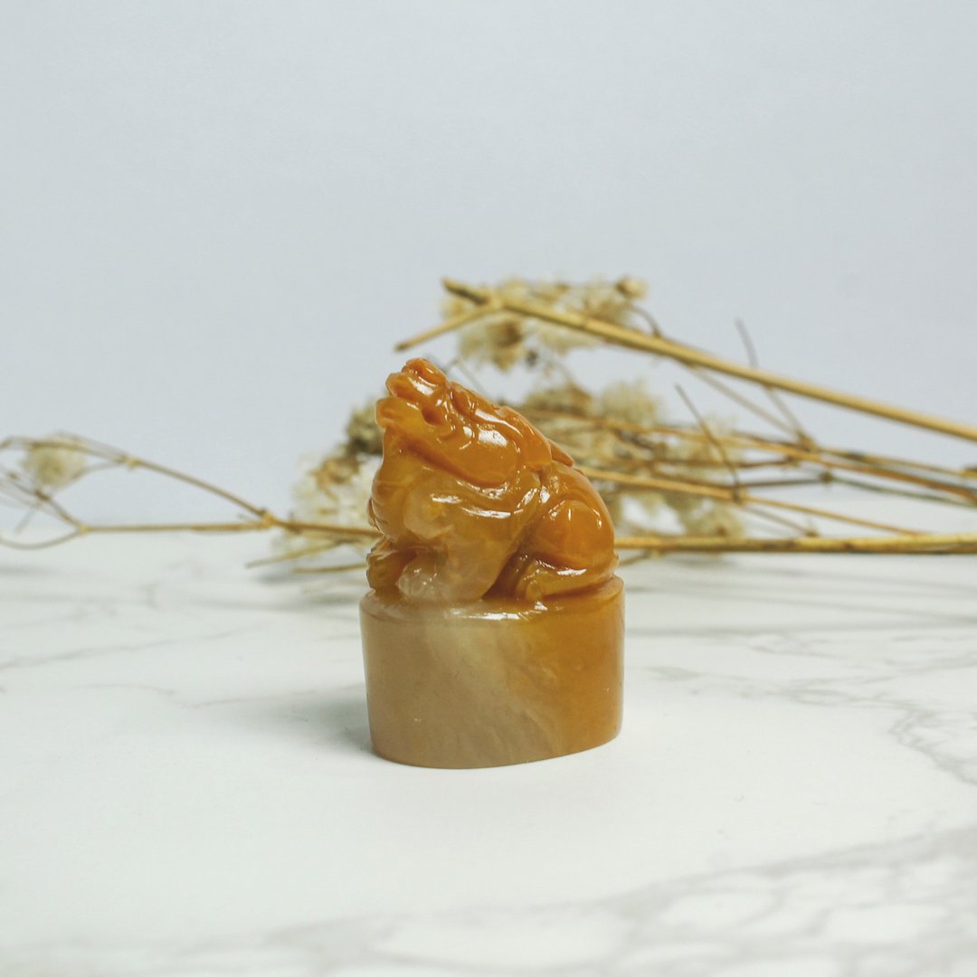 客製化手工印章-|老挝石 肖形印钮-2 x1.6CM|手工篆刻印章 - 印章/印台 - 石头 