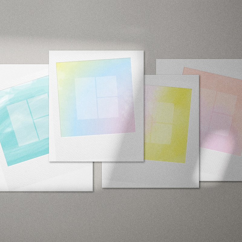 硬笔书写作品纸 色纸 云映之境 2+1格4款共100入・厚磅纸・钢笔可 - 其他书写用品 - 纸 