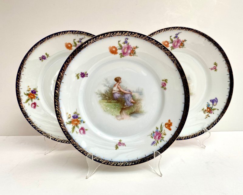来自德国的古董罗森塔尔盘子套装 3 |陶瓷餐盘 - 盘子/餐盘/盘架 - 陶 多色
