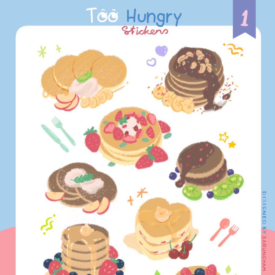 Digital sticker - Too hungry 01 - 电子手绘真人画像/绘画/插画 - 其他材质 