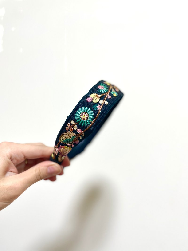 印度刺绣头发 - 发饰 - 绣线 黑色