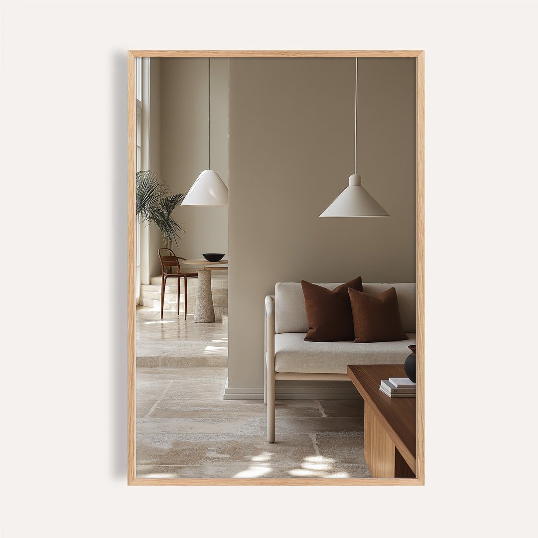 暖调空间 Warm Toned Haven / 极简室内空间摄影挂画 - 海报/装饰画/版画 - 纸 