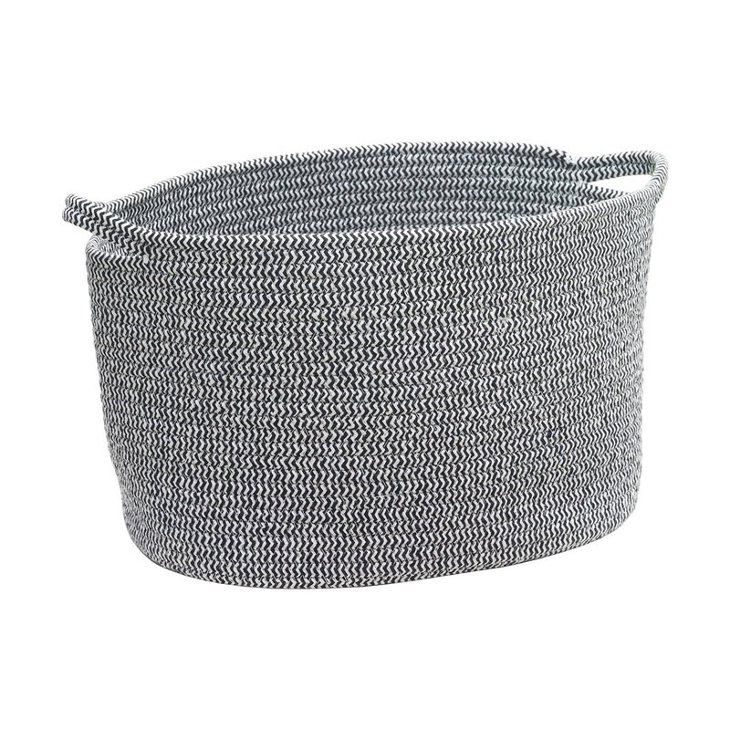 雷娜收纳篮 (中/千鸟黑) - Rena Storage Basket (Medium/Black) - 收纳用品 - 棉．麻 