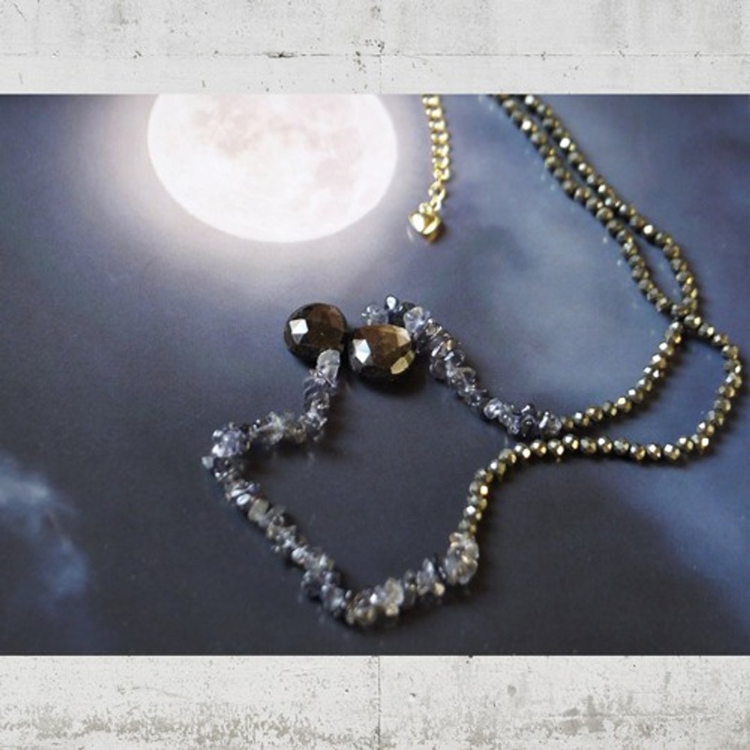 Moonlight Viewing〚tukuyomi〛-Necklace- - 项链 - 宝石 