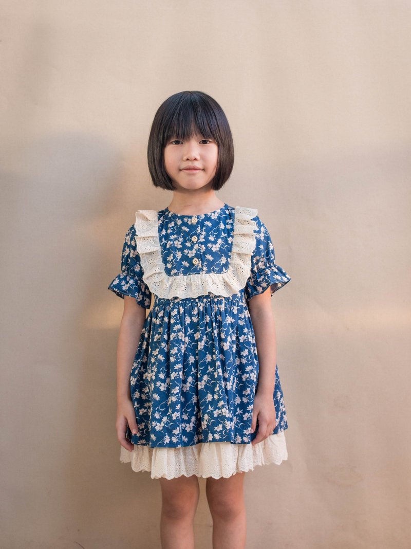 简衣橱 | 夏装 | 欧洲乡村风之蓝色小精灵 - 童装裙 - 棉．麻 