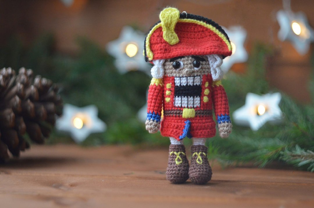 Nutcracker, Amigurumi, PDF English crochet pattern - 线上课程/教学影片 - 其他材质 