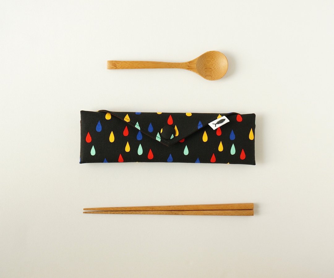/Rainy Day-黑// 餐具包/刷具包/文具笔袋 - 其他 - 棉 黑色