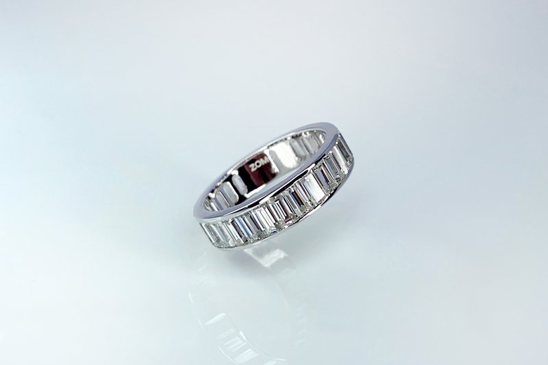 莫桑钻 | 经典排列男女钻戒  | 台中门市 |  可升级K金白金 - 戒指 - 纯银 