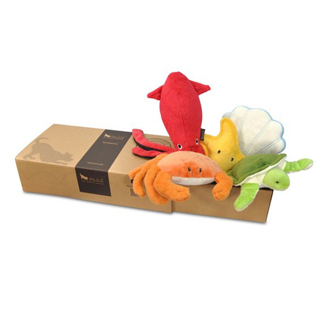 宠物玩具 狗狗 海底世界礼盒 生日礼物 啾啾声 5件组 - 玩具 - 环保材料 
