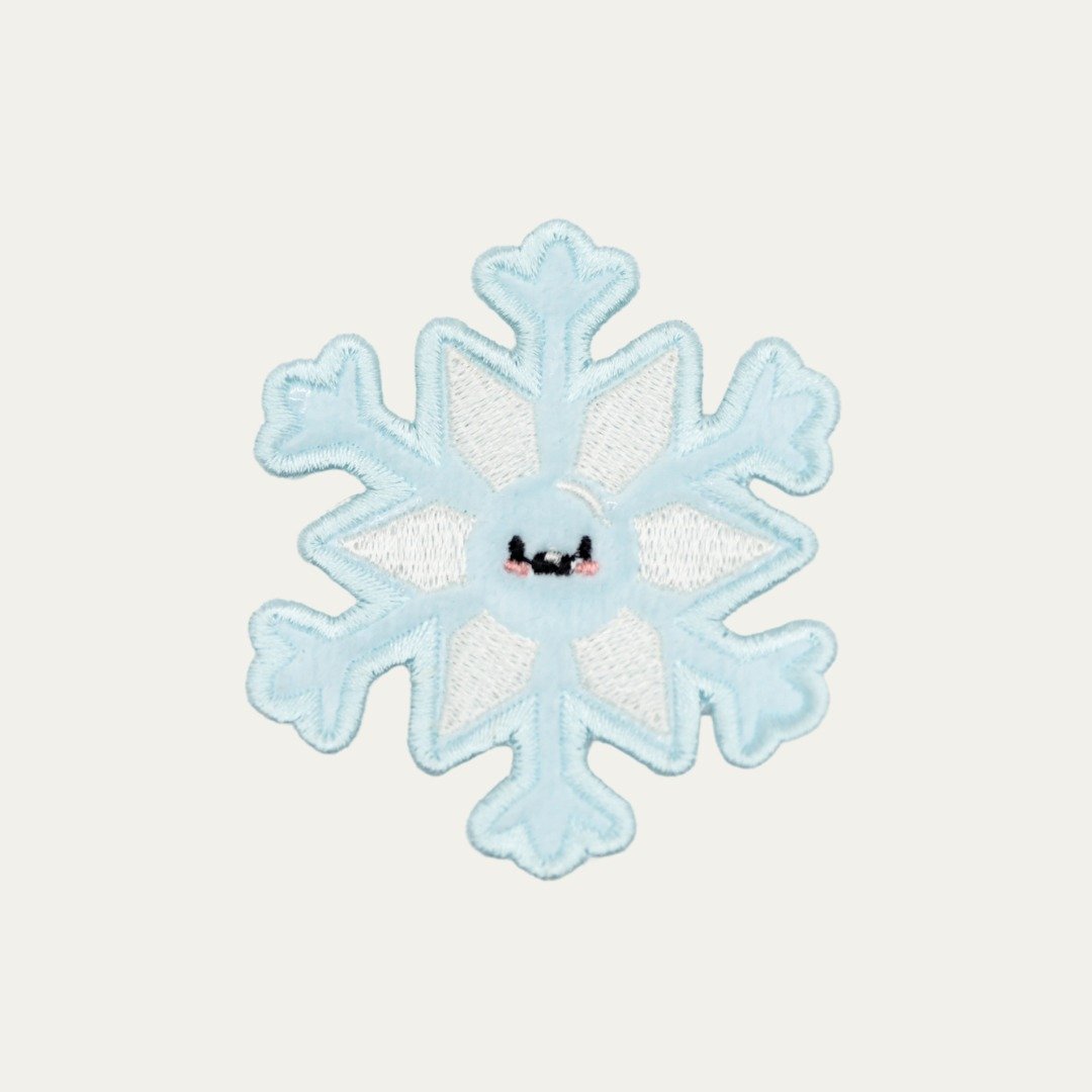 雪花绒毛磁吸式刺绣胸针 - 徽章/别针 - 绣线 蓝色