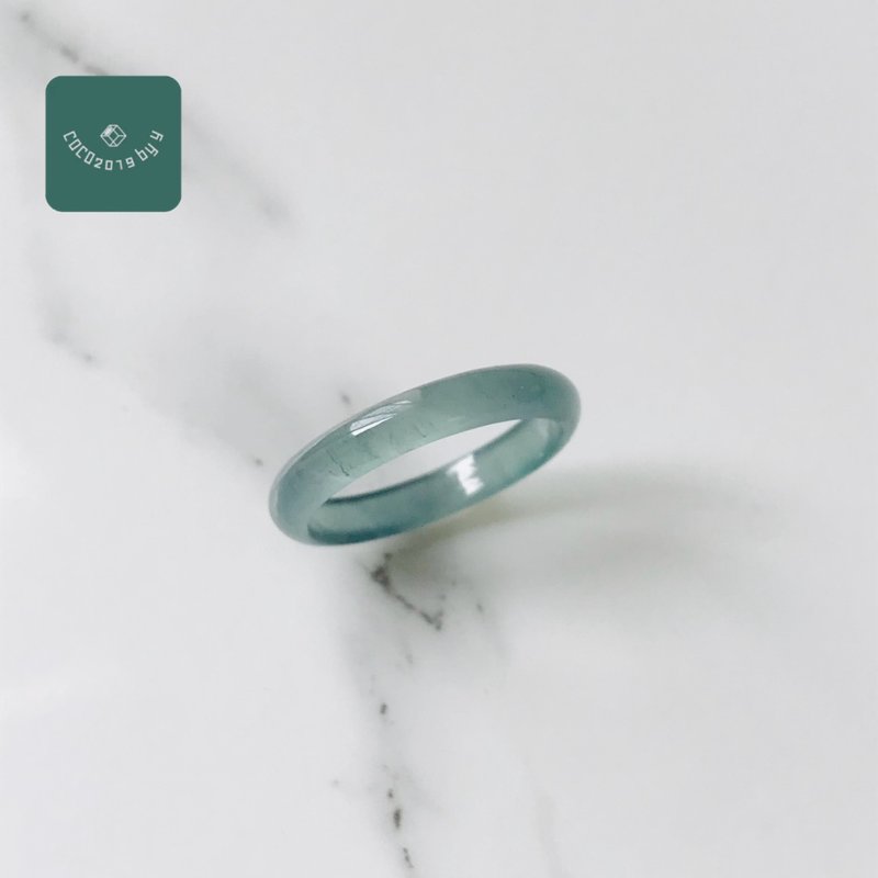 天然翡翠戒指 危地马拉产 17.5号 R28-038 - 戒指 - 玉石 绿色