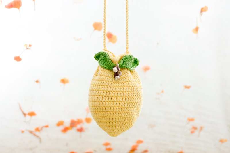 Shoulder Bag_The Lemon - 侧背包/斜挎包 - 棉．麻 黄色