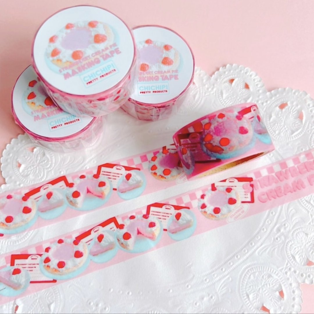 [Maste] STRAWBERRY CREAM PIE - 纸胶带 - 纸 粉红色