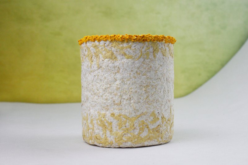 干燥霓花盆－阿勃勒季节 - 摆饰 - 纸 黄色