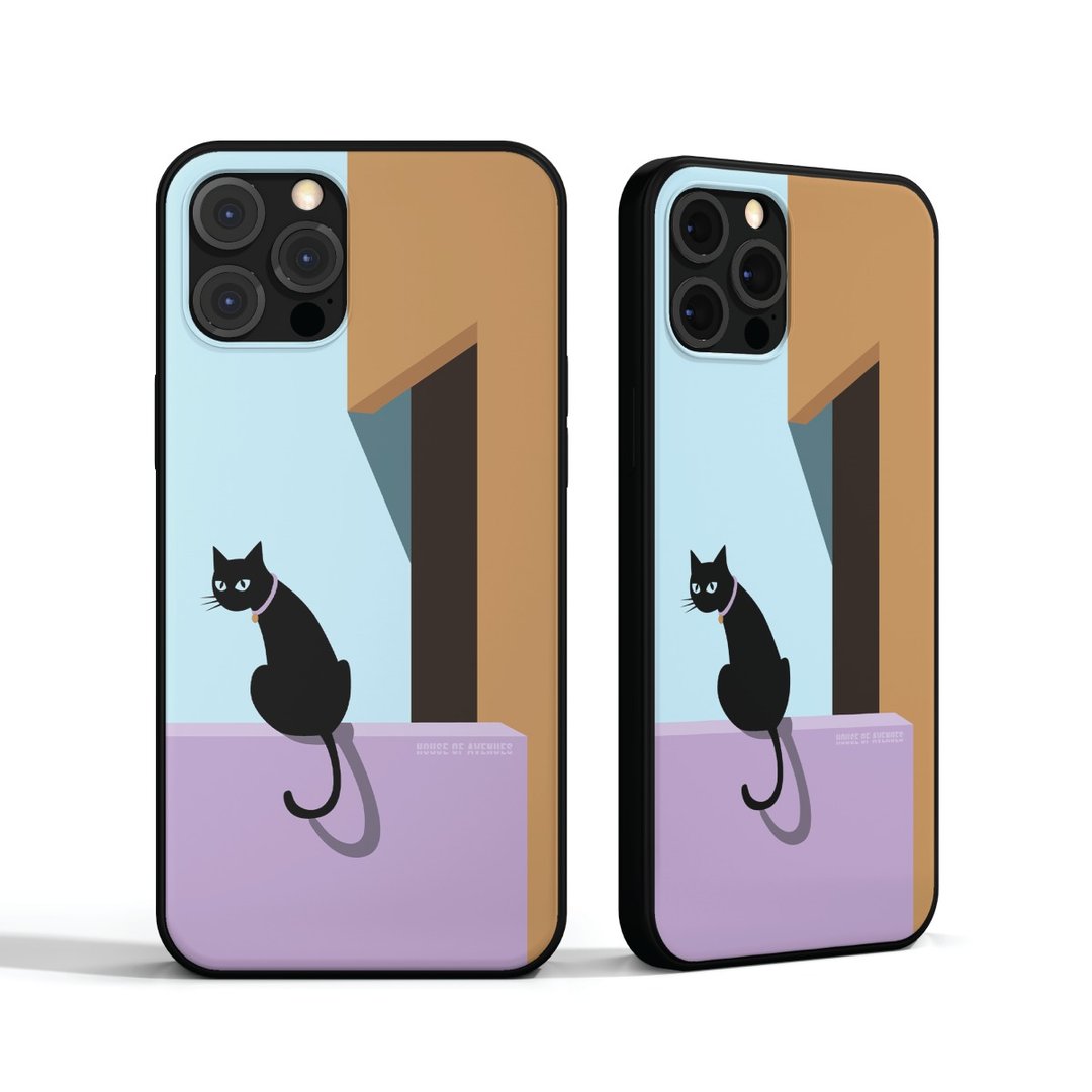 | HOA 原创设计手机壳 | 黑猫BLACK CAT系列 | 粉蓝 LIGHT BLUE | - 手机壳/手机套 - 塑料 蓝色