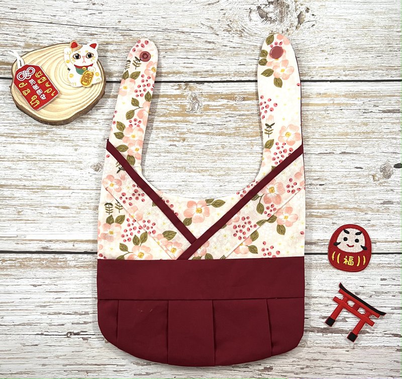 古典和服兜 六层纱围兜 春暖花开 - 围嘴/口水巾 - 棉．麻 粉红色
