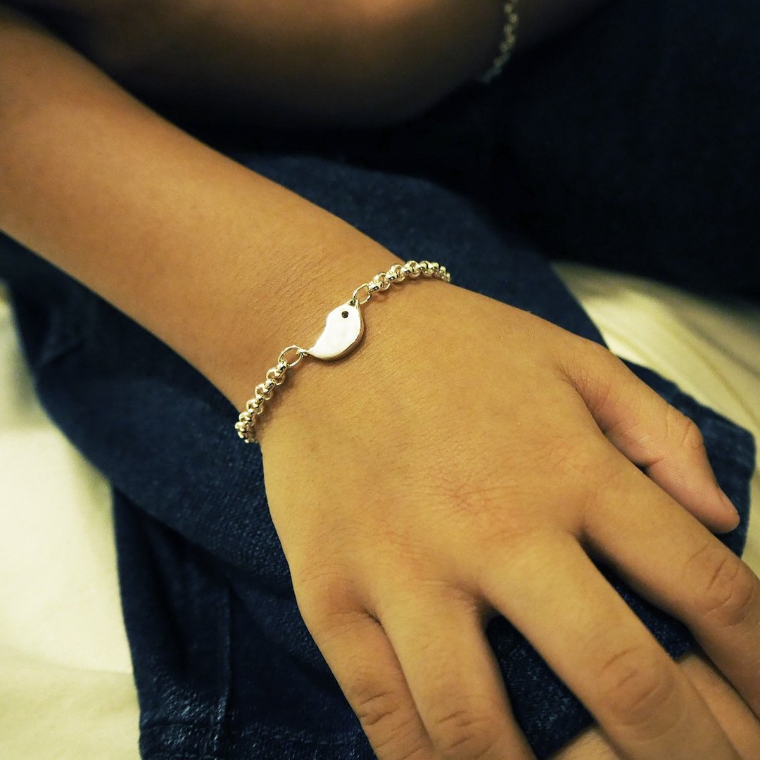 bb chick bracelet_bb小鸡手链 | 925银 谢礼 花童礼 弥月礼 - 满月礼盒 - 银 银色