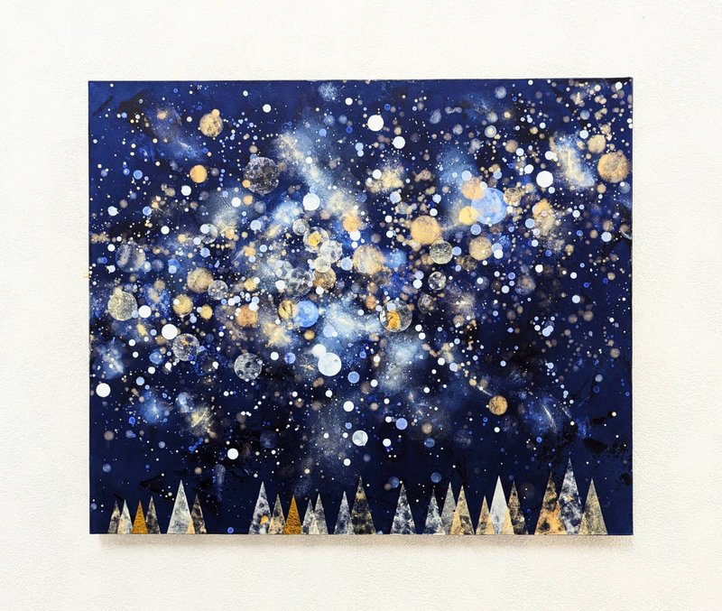 星与森 F8号 压克力原画 - 海报/装饰画/版画 - 纸 蓝色