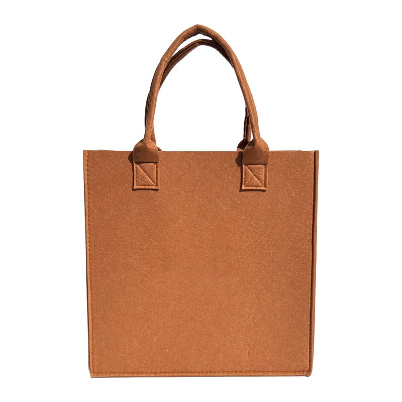 毛毡布袋 素色 拼色 红棕色 - 手提包/手提袋 - 羊毛 多色