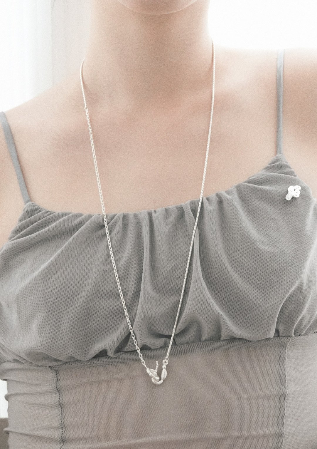MN01-胚Fold 3way Necklace - 项链 - 纯银 