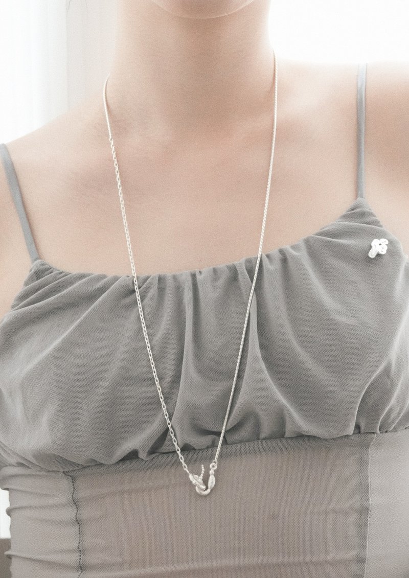 MN01-胚Fold 3way Necklace - 项链 - 纯银 