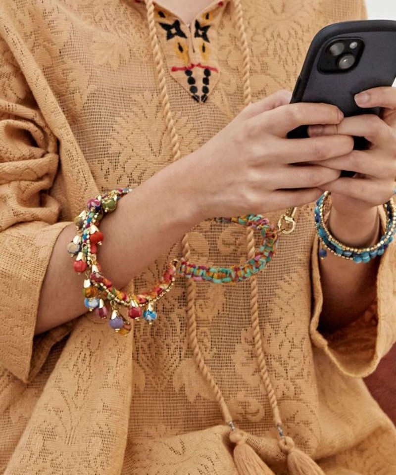 【部份现货】部落工艺感安心手工织编流苏手机挂绳手腕款ITCP5101 - 挂绳/吊绳 - 其他材质 