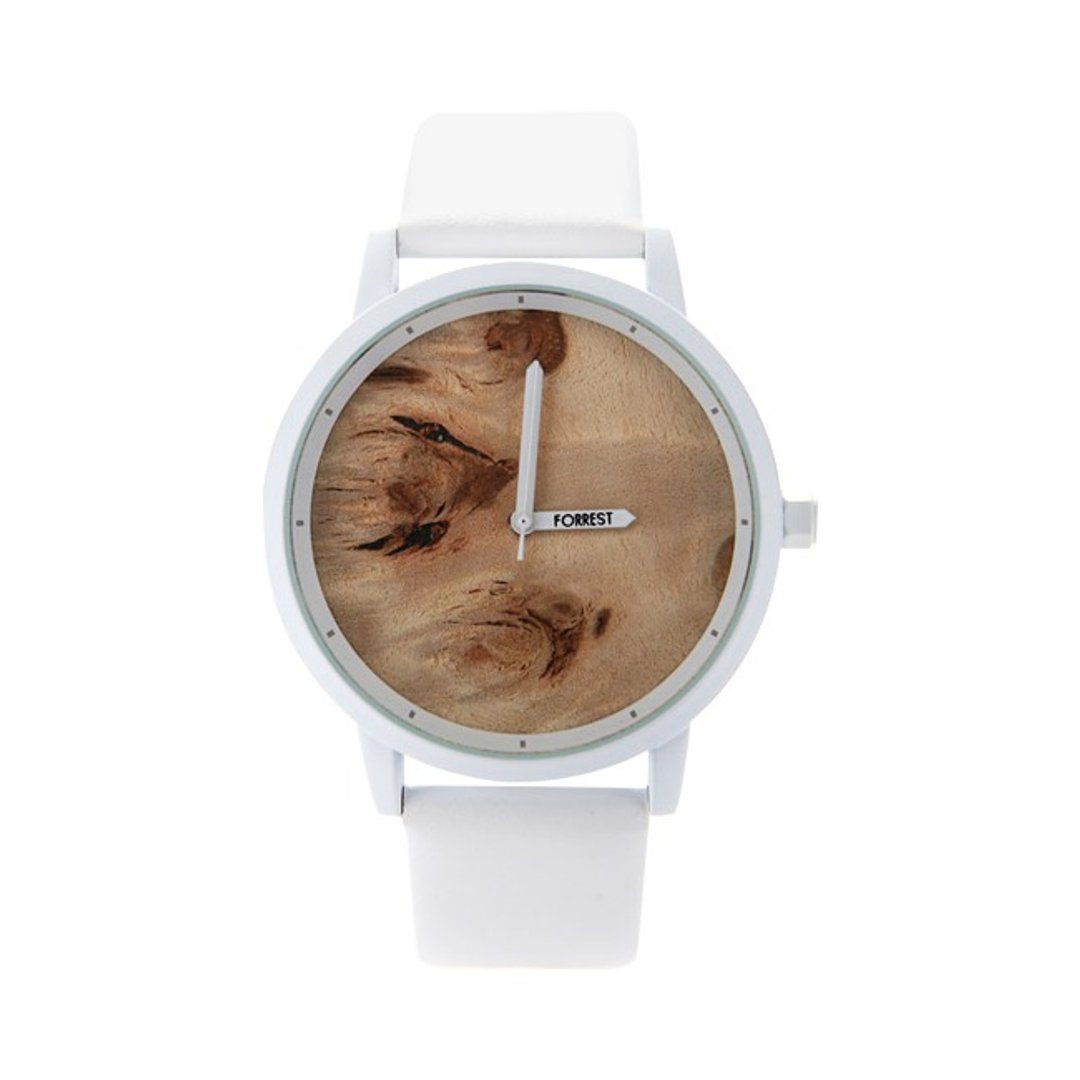 FORREST - 【新款】White Wood白色木皮(S) - 女表 - 真皮 白色