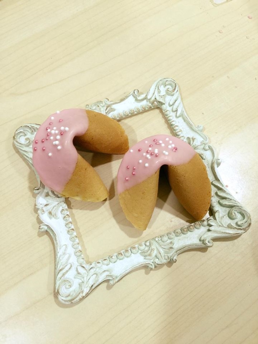 C.Angel幸运签饼【花嫁幸运签饼200入】婚礼小物 桌上礼 ❥ 结婚 ❥ 纯手工制作 定制化签文 - 手工饼干 - 新鲜食材 粉红色