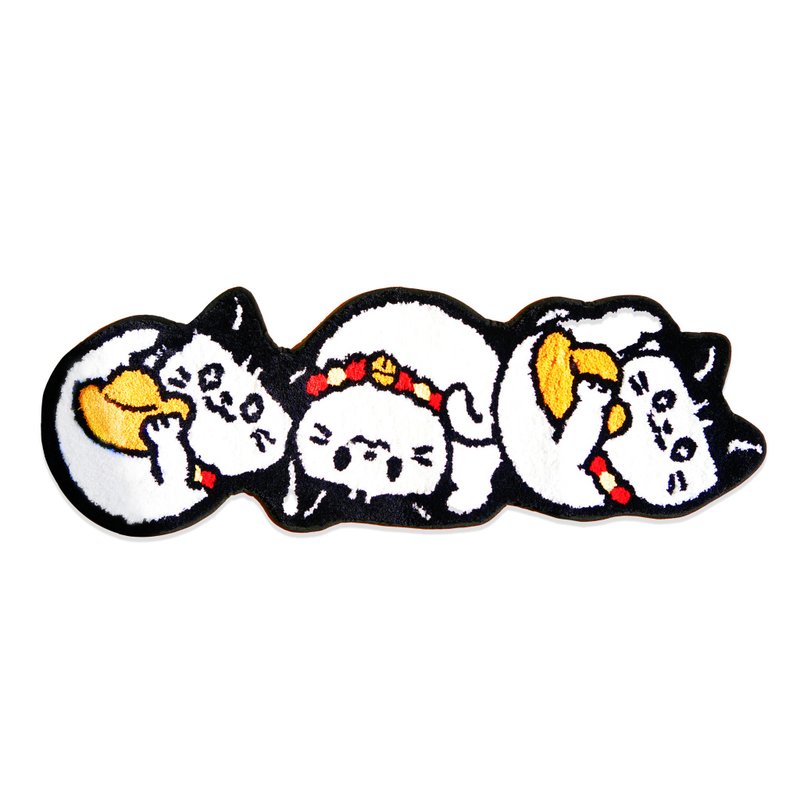 财源滚滚喵地毯 - 地垫/地毯 - 其他材质 白色