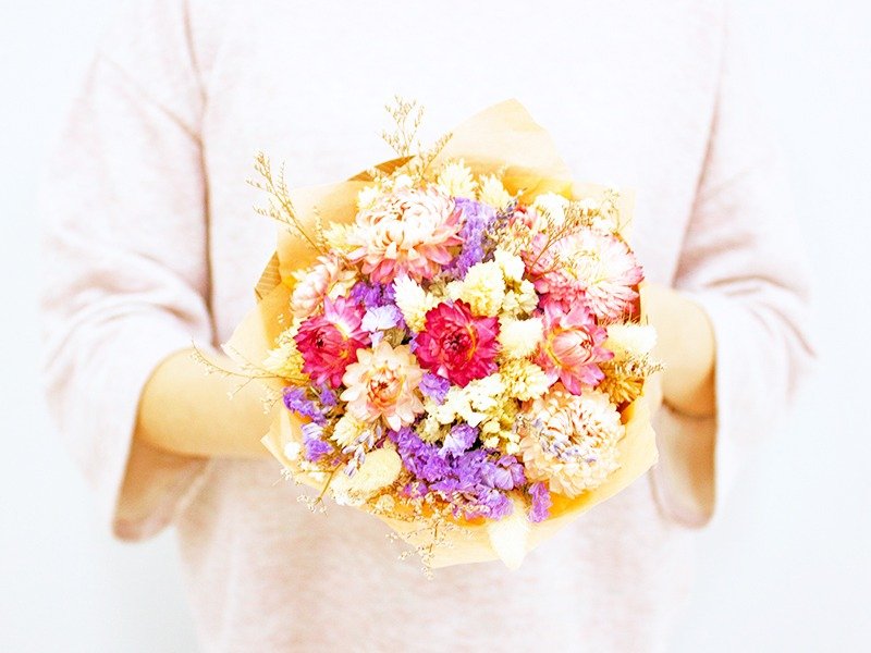 干燥花束  大 - 干燥花/捧花 - 植物．花 多色