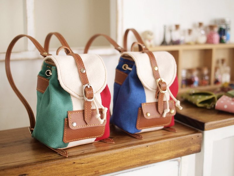 1pinfun 迷你 后背包 Doll BJD 人形玩偶专用 （两款） - 后背包/双肩包 - 棉．麻 多色