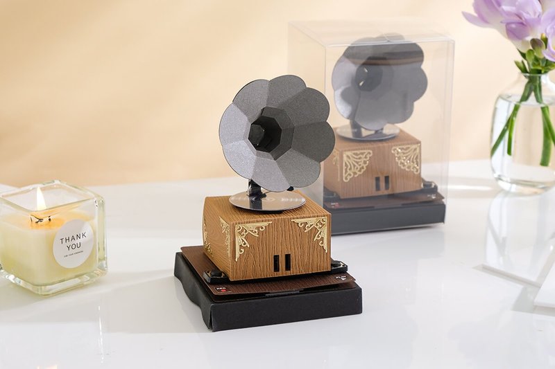 复古黑胶留声卡片 - 卡片/明信片 - 纸 咖啡色