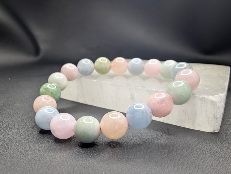 摩根石 巴西 10.5mm 手串 天然水晶 Morganite - 手链/手环 - 水晶 