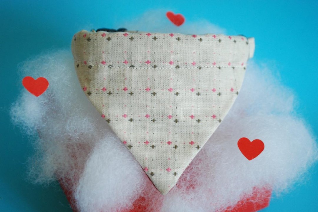A-NI collar for cats and dogs Valentine's Edition - 项圈/牵绳 - 棉 粉红色