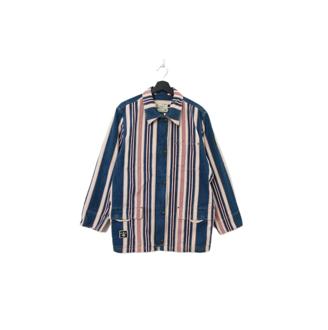 Back to Green-品牌外套 POLO海军直条纹外套j-08/vintage jacket - 男装外套 - 棉 